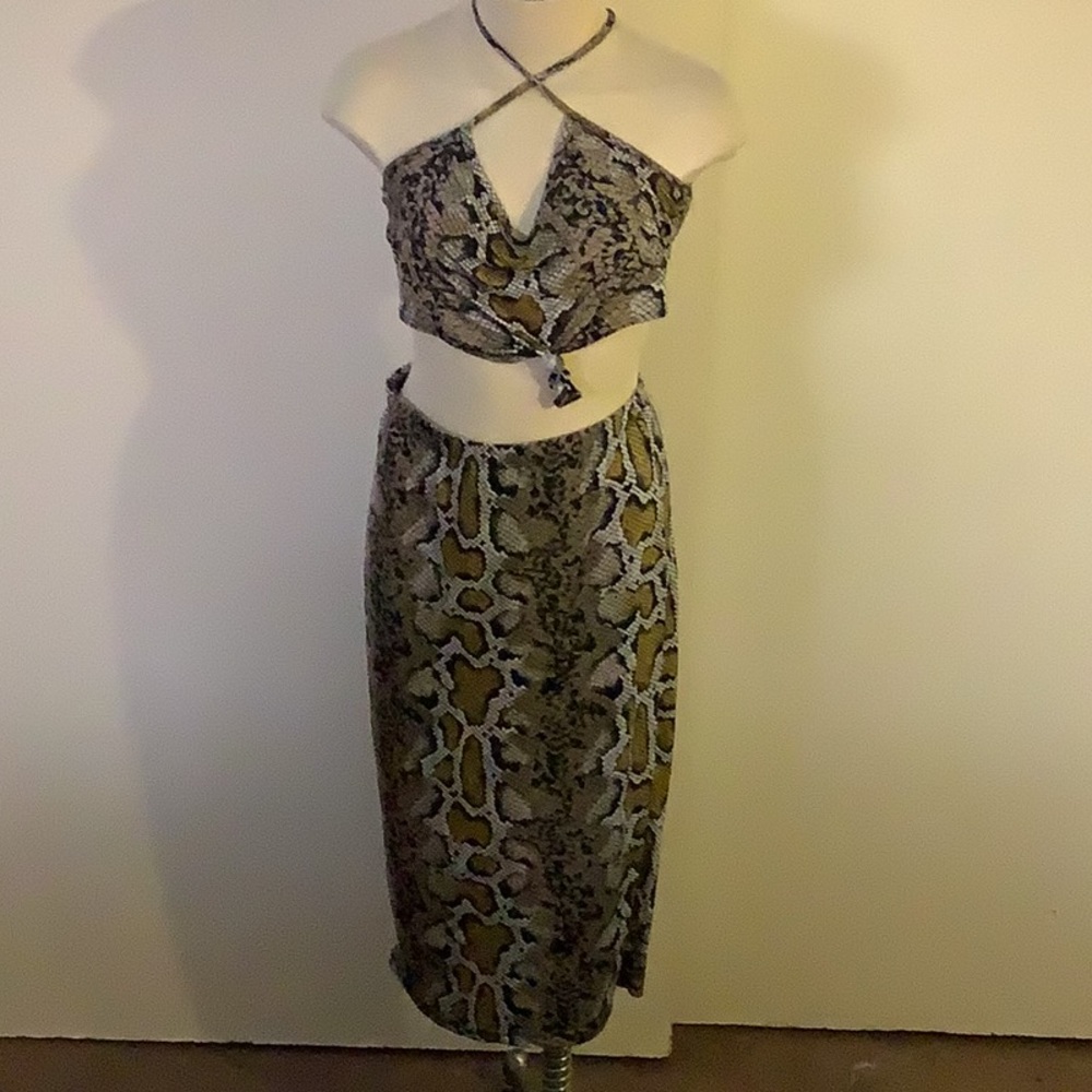 A Multi color two piece